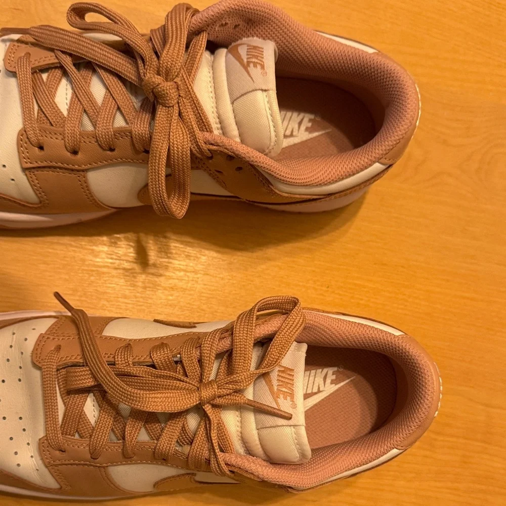 Nike Tan and White Women's Sneakers - Picture 4 of 4